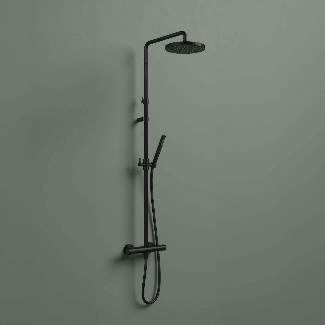 Hotbath ACE opbouw regendouche zwart geborsteld PVD