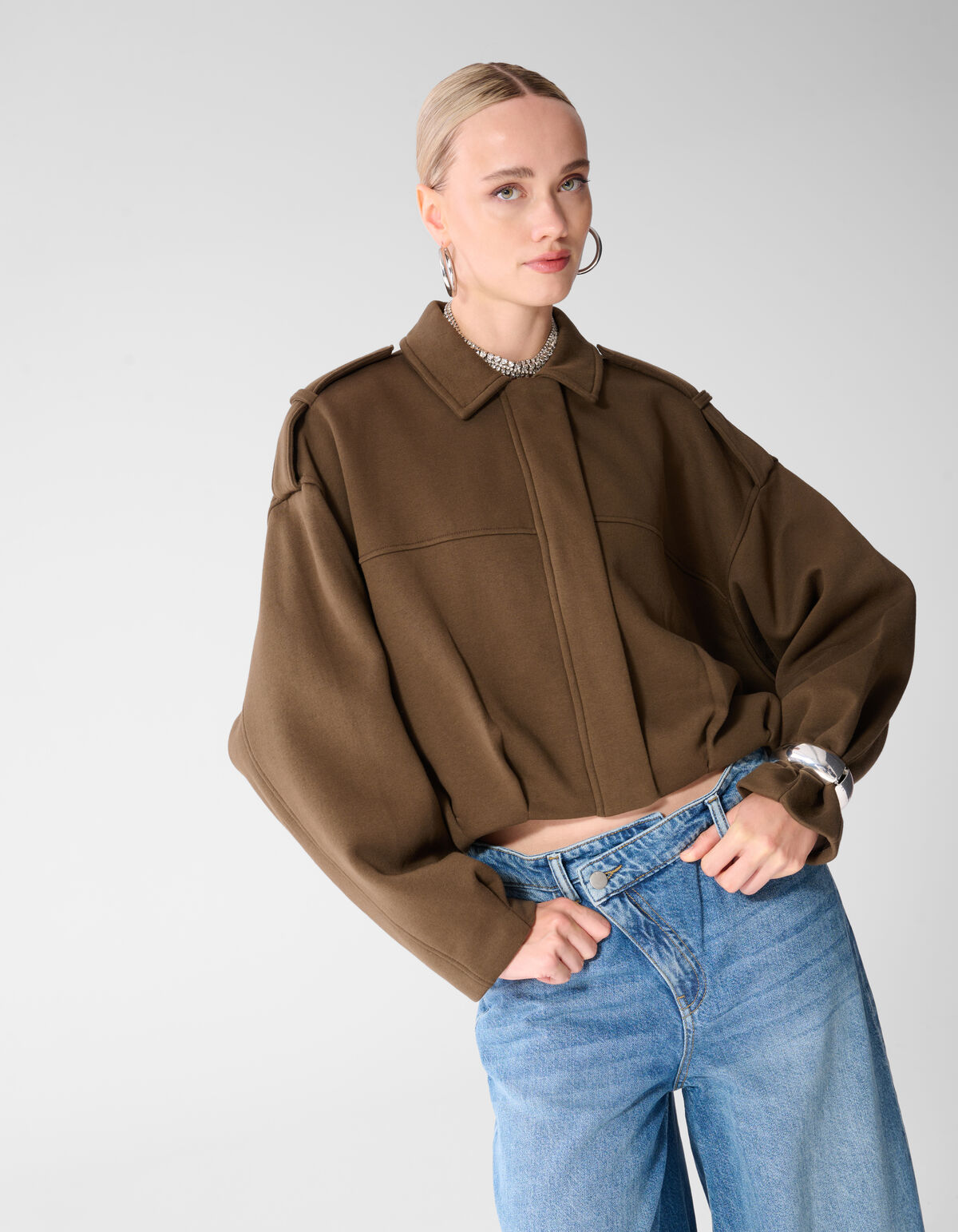Oversized Sweat Jack Khaki