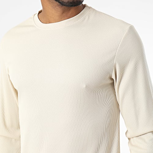 Tee Shirt Manches Longues Beige