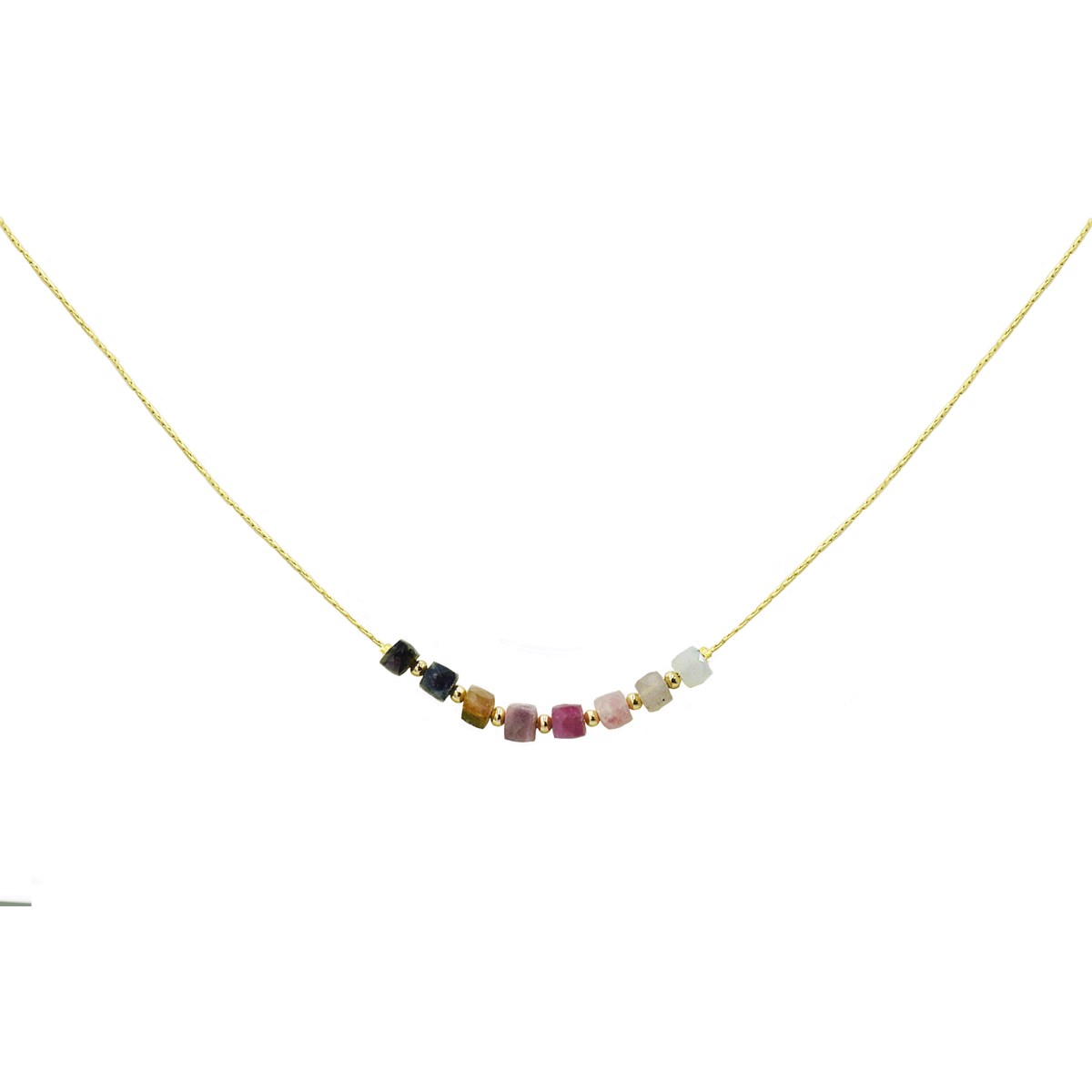 Collier orné de perles de Tourmaline