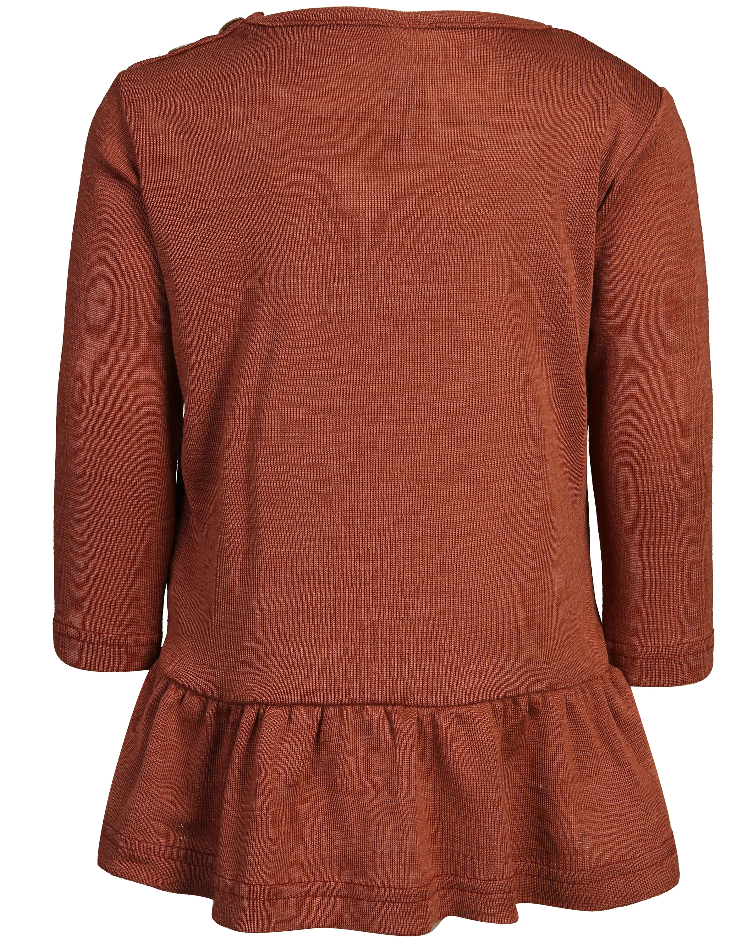 Langarmshirt BABY GIRL mit Seide in kupfer