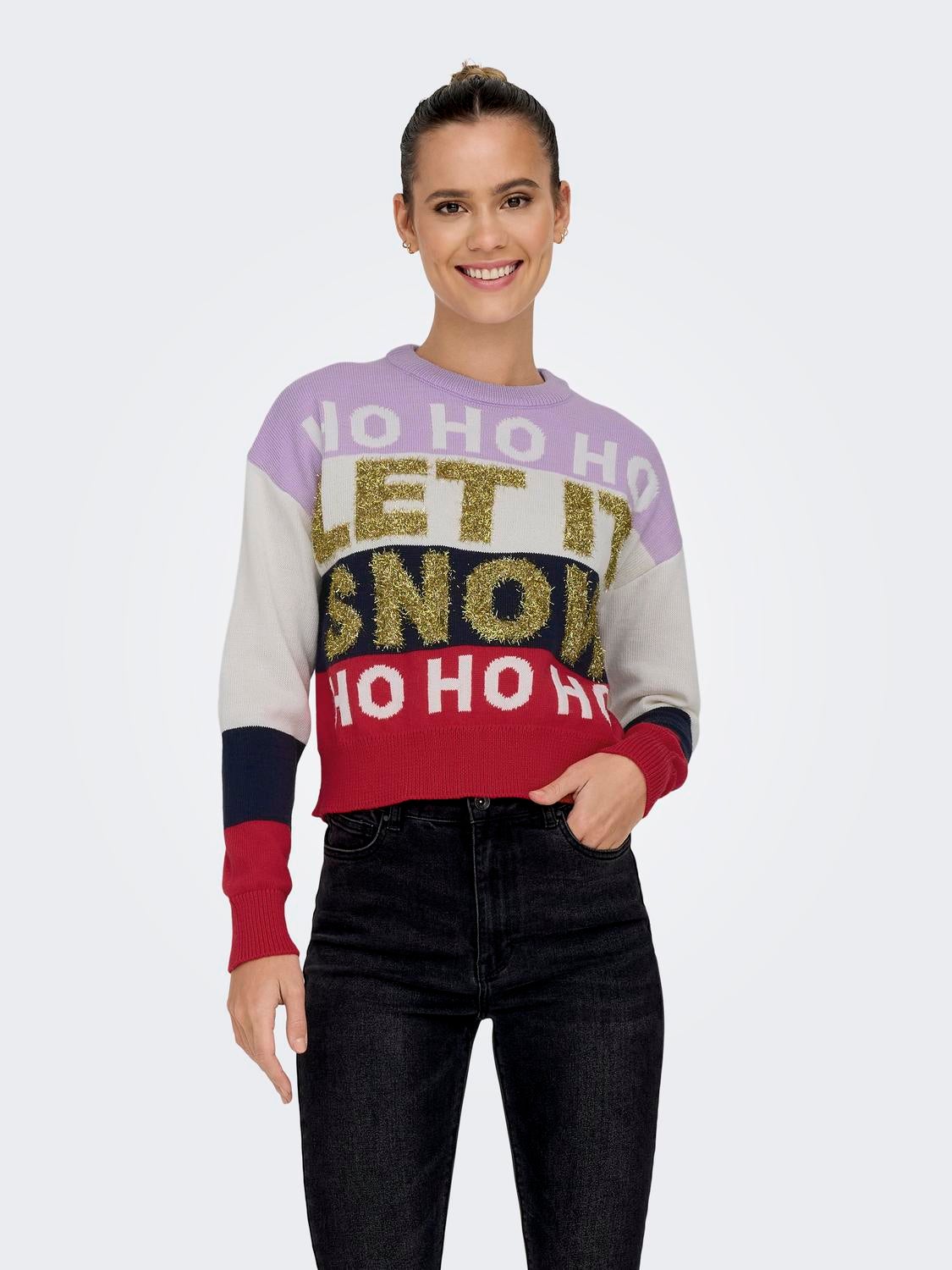 ONLXMAS Strickpullover Lavendula