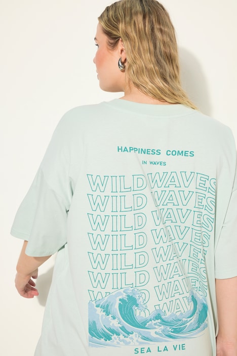 Longshirt, Rundhals, Wave