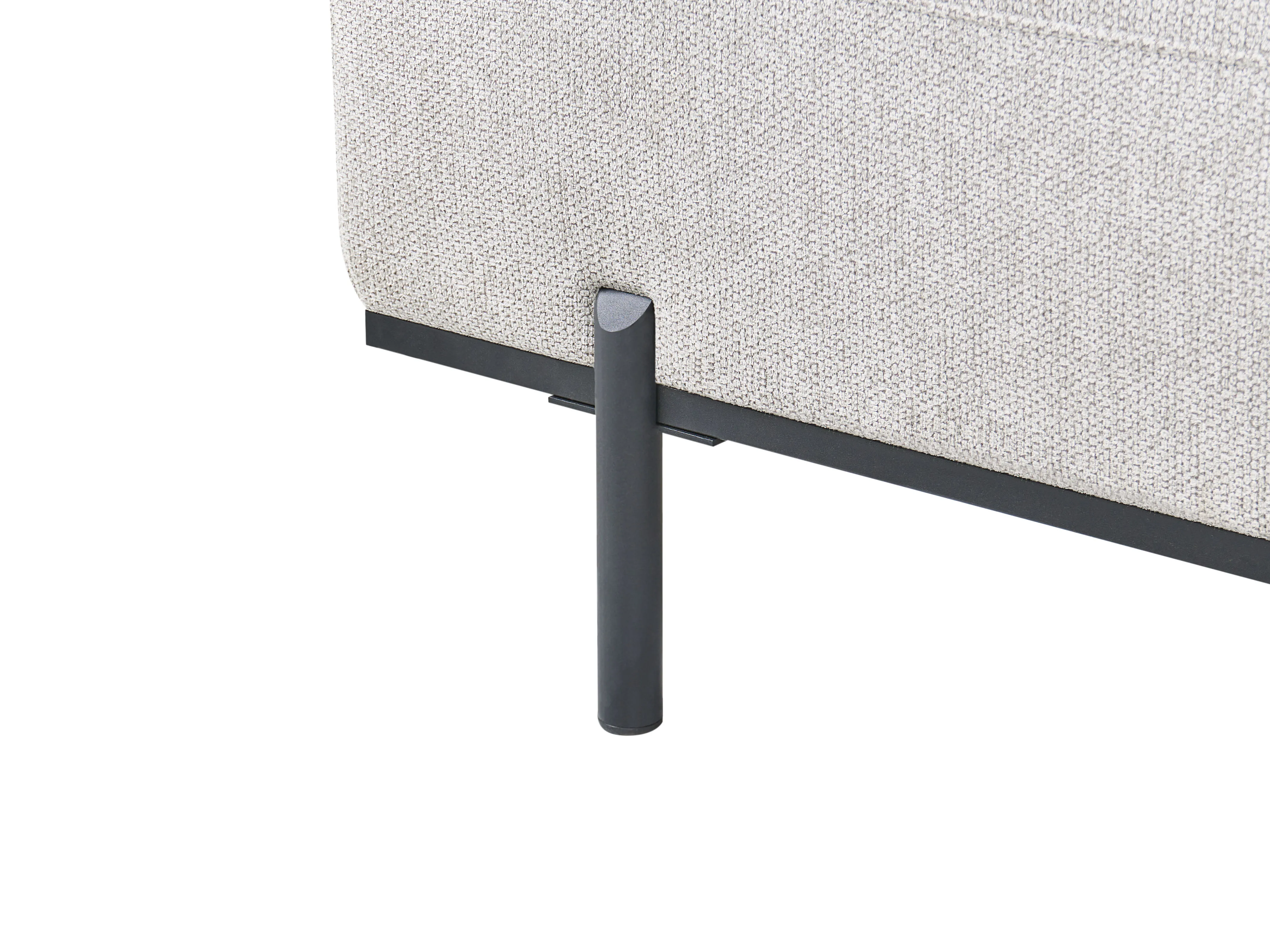 Chaise longue SAVASSE Kunstlinnen Lichtgrijs