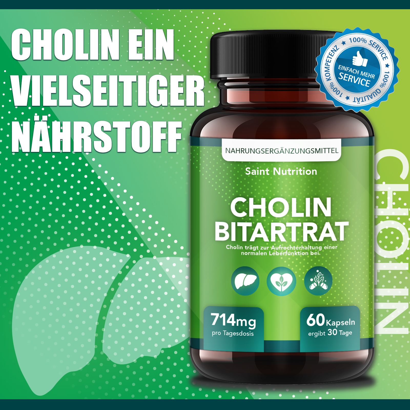 Saint Nutrition® | Cholin Bitartrat | Appetitzügler