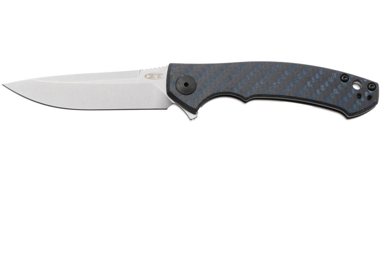 Zero Tolerance Sinkevich 0450BLUCF, Stonewashed MagnaCut, Black/Blue Carbon Fiber zakmes, Dmitry Sinkevich design