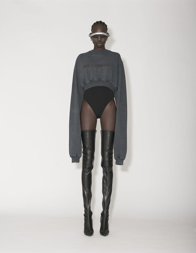 Han kjøbenhavn Ego Sum Liber Long Sleeve Crewneck Dark grey