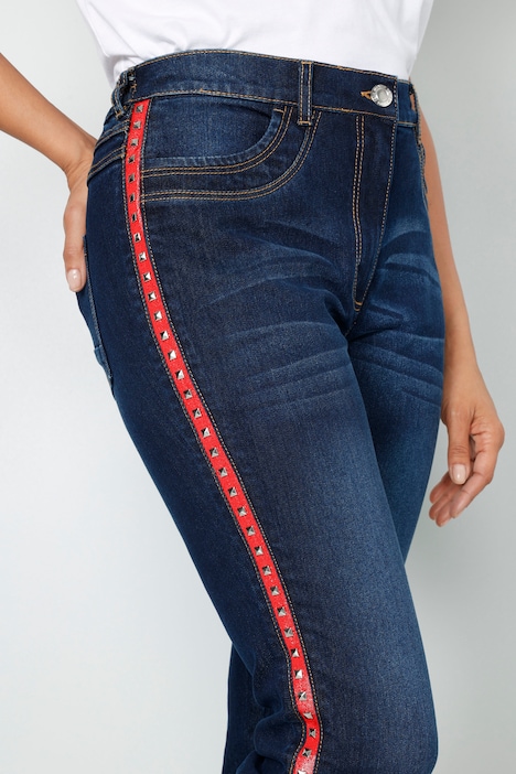 Jeans, Slim Fit, Ziernietenstreifen, 5-Pocket