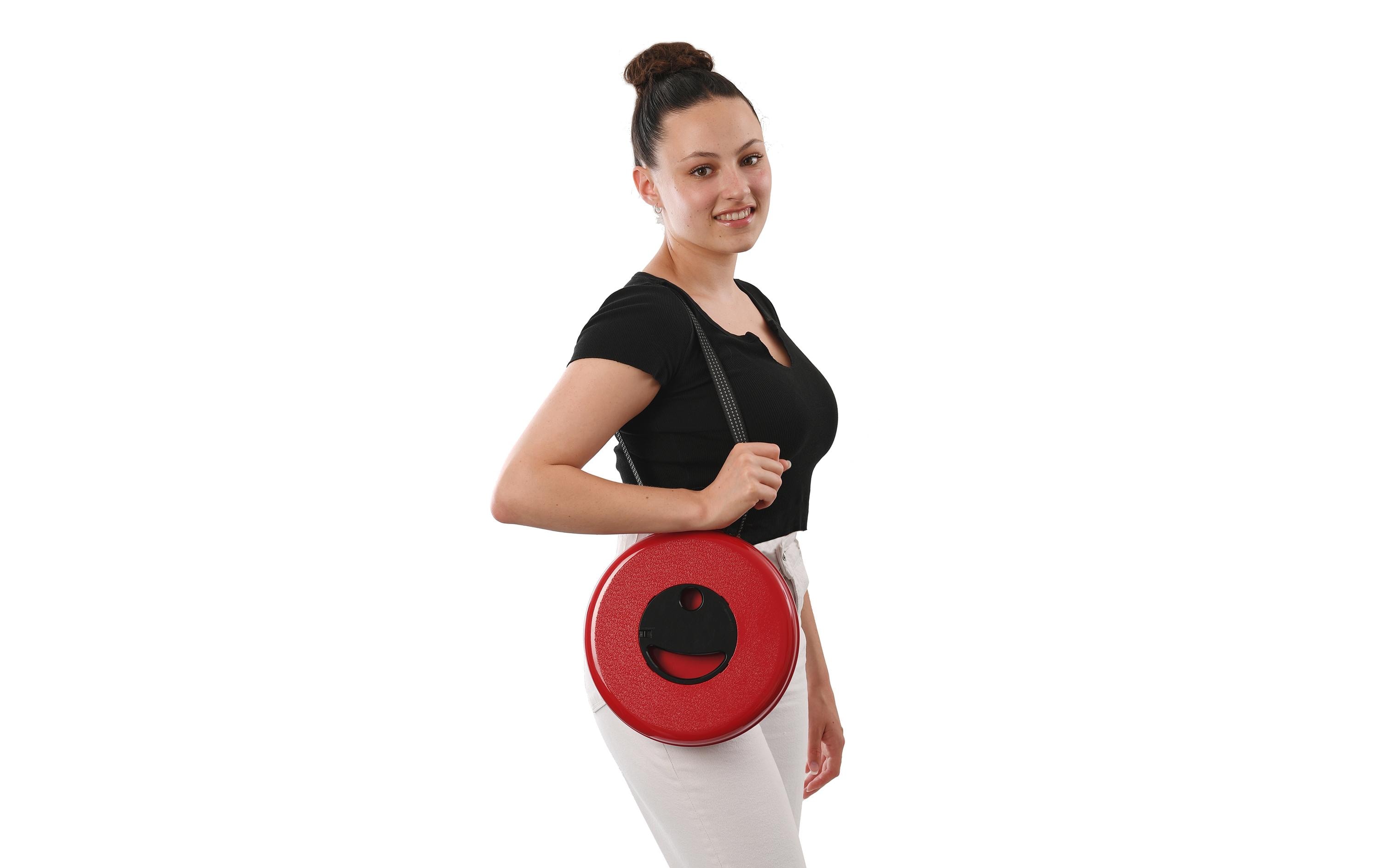 Klapphocker Sittglow 26.2 cm x 42 cm, RotDer Teleskop-Hocker mit LED Beleuchtung für zu Hause oder für unterwegs