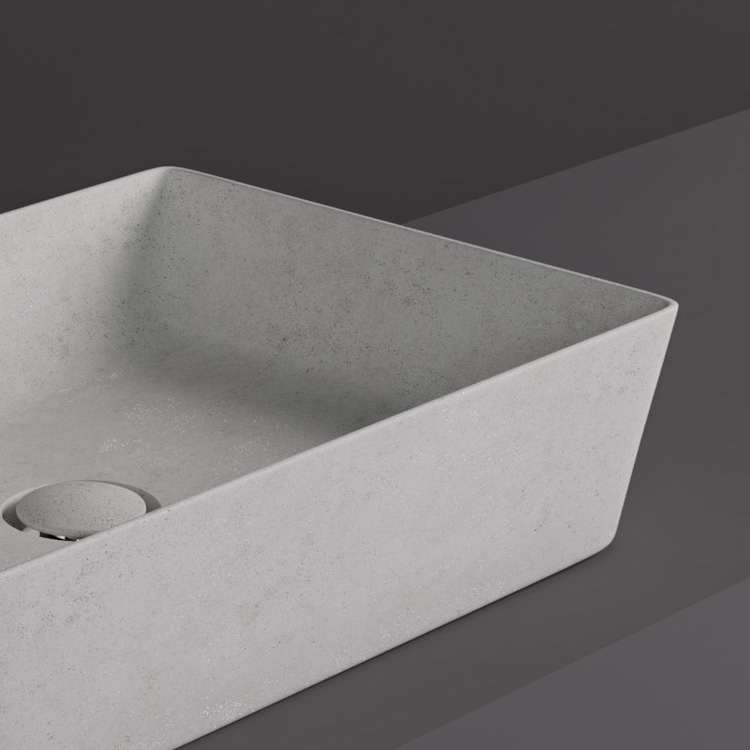 Rak Skin rechthoekige waskom 50x36cm wit beton