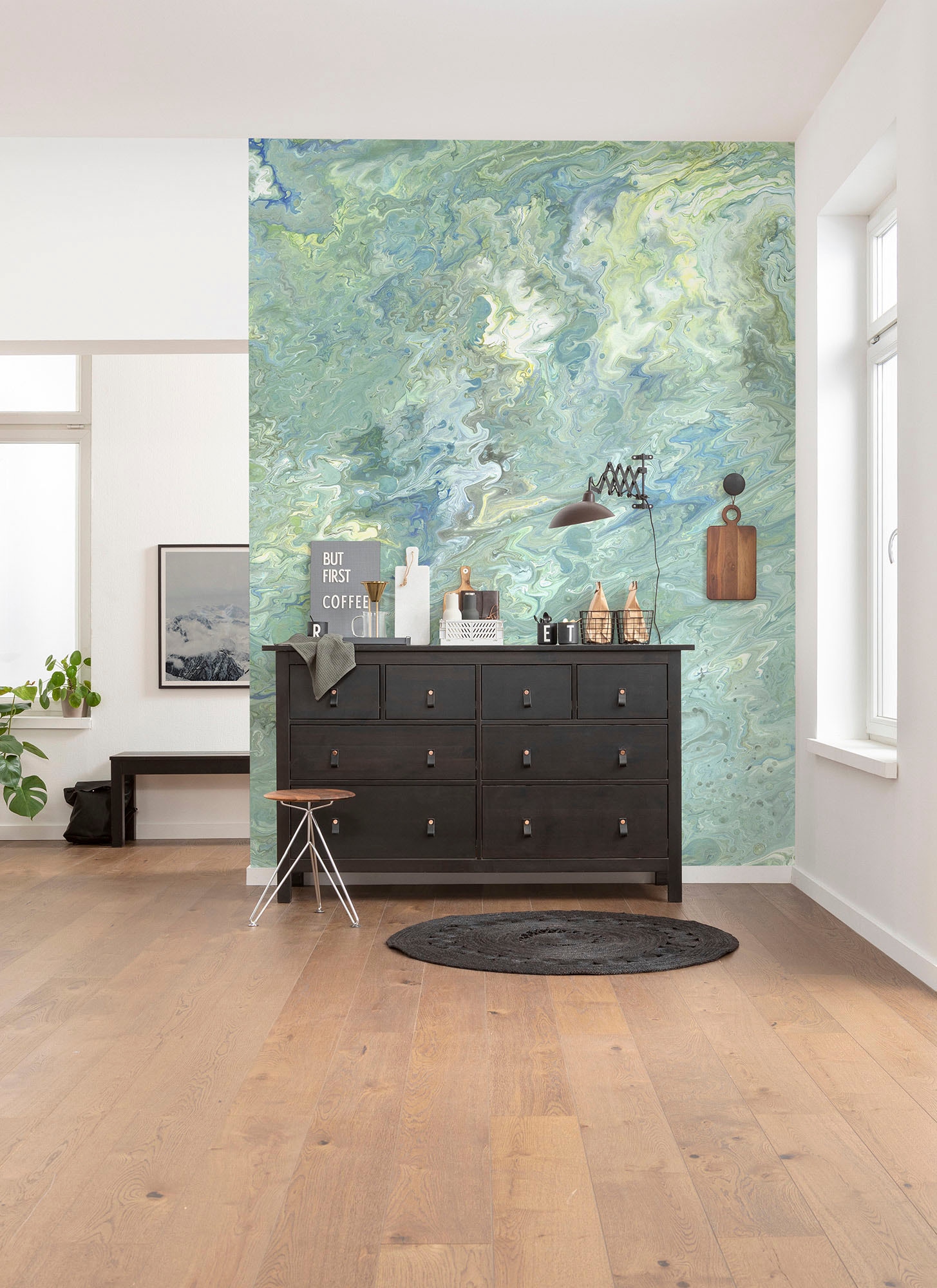 Komar Vliestapete »Digitaldruck Vlies -  Flow Reflection - Grösse 200 x 250 cm« bedruckt glatt Wohnzimmer, Schlafzimmer