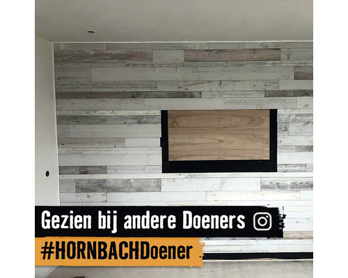 Barnwood echt houten paneel Montreal Whitewash, pak = 0,80 m²