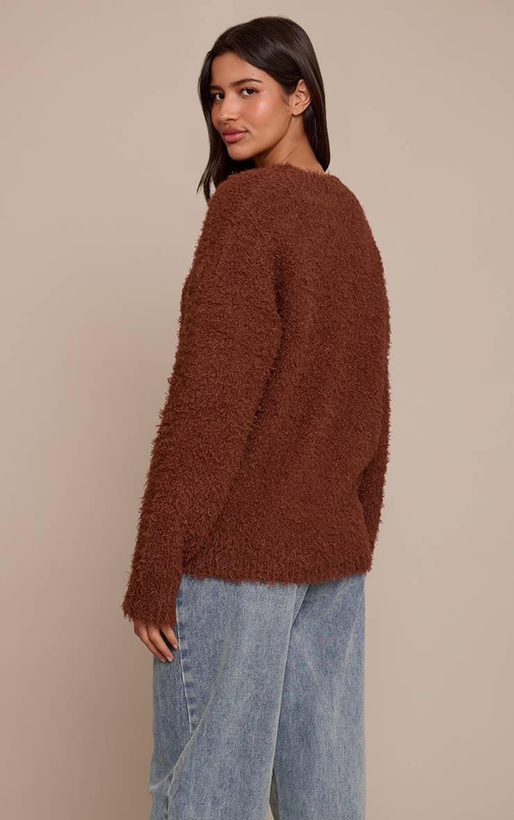 Chocolat Synthétiquell Oversize En Maille Peluche Pour Grande Taille