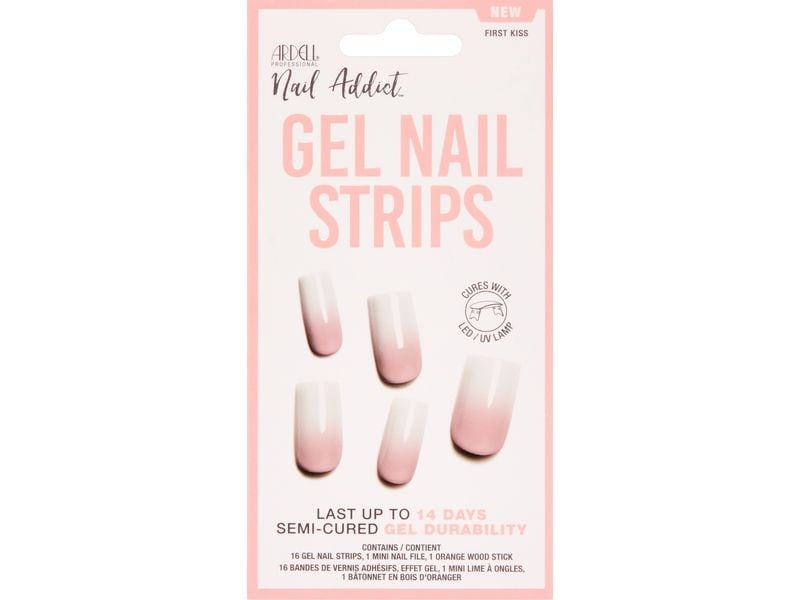 Ardell Gel Nail Strips First Kiss 16 Stück Nagellack, der nicht trocknen muss, nicht absplittert und auch noch länger hält