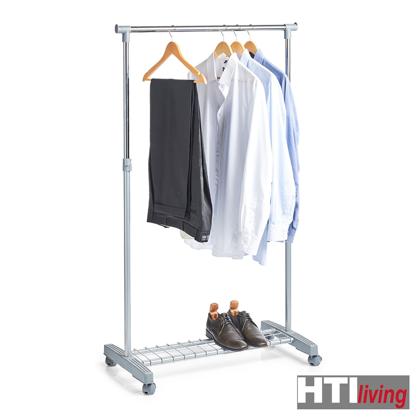 HTI-Living Rollkleiderständer Metall, Kunststoff