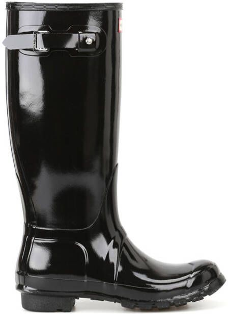Hunter Boots & laarzen Womens Original Tall Gloss Boot Black in zwart