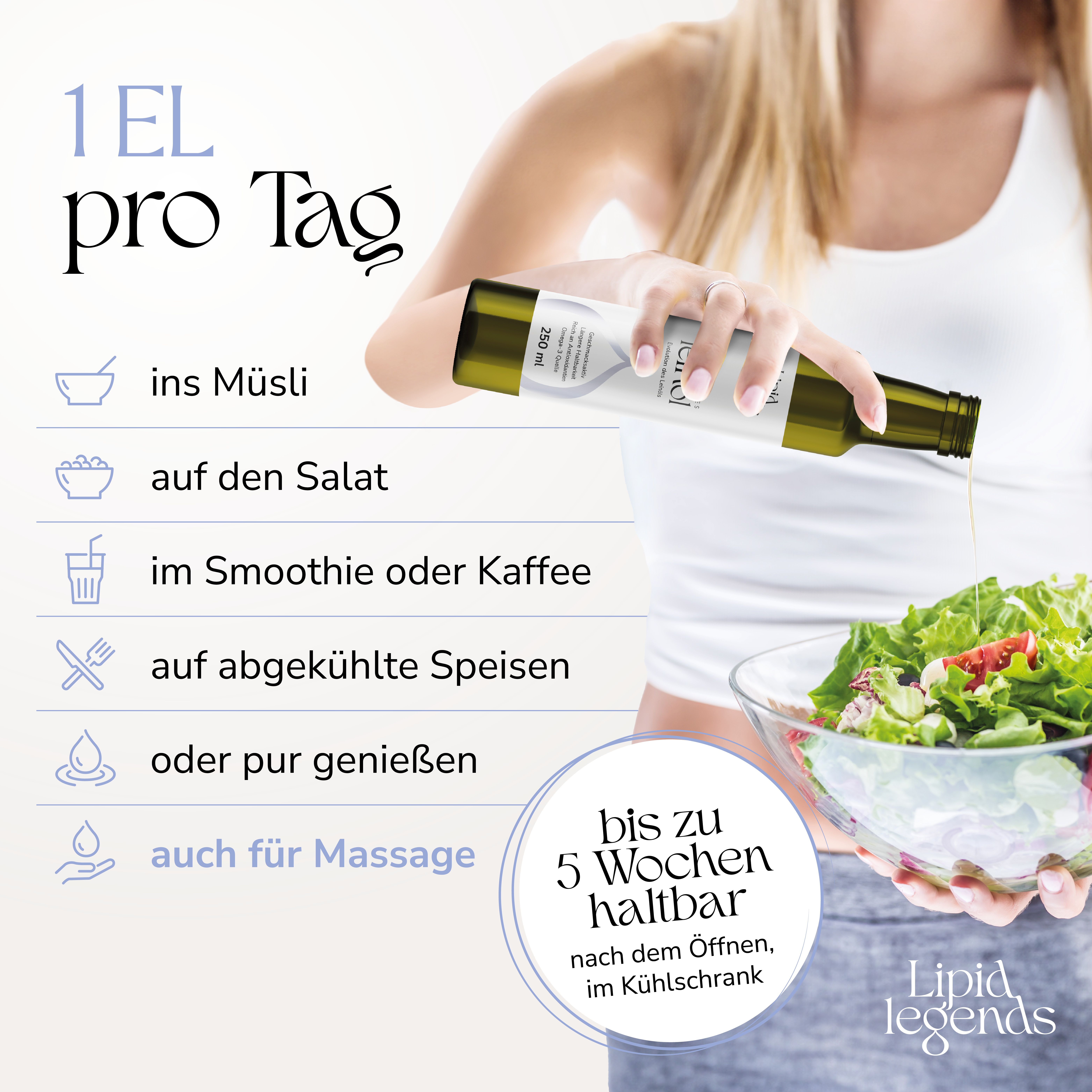 LIPID LEGENDS Optimiertes Leinöl