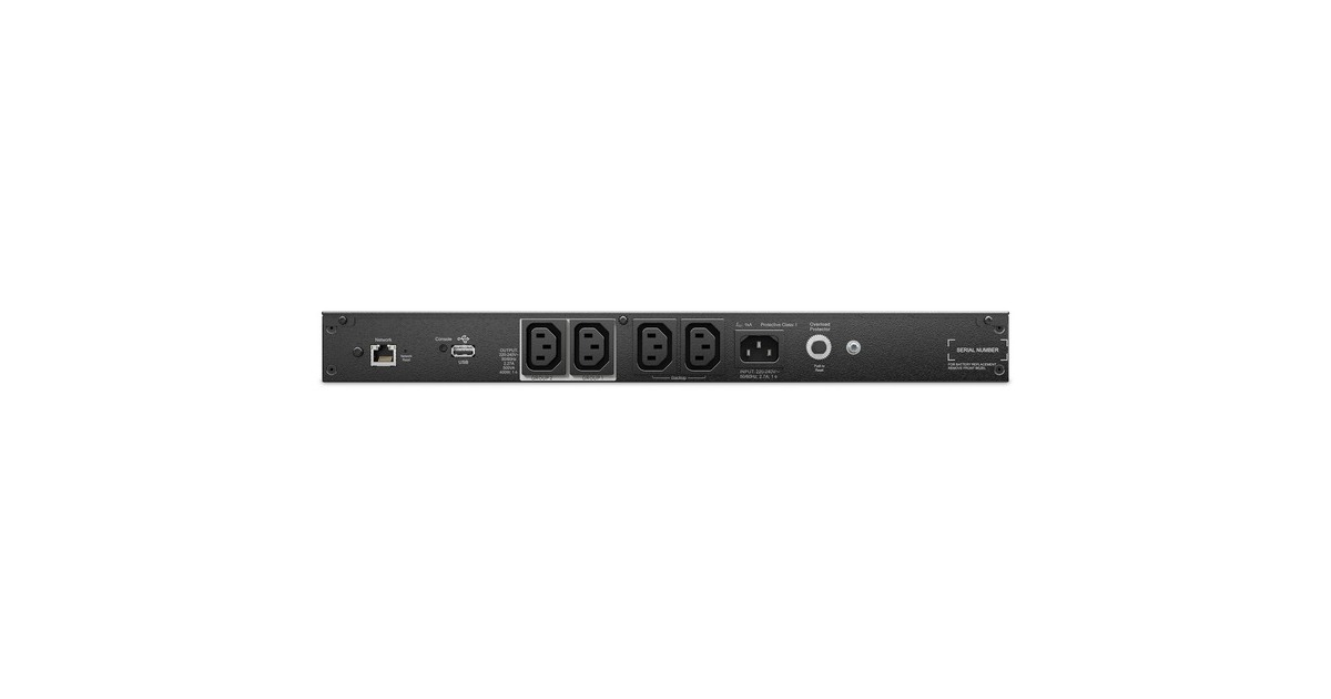 APCSmart-UPS C Lithium Ion, Short Depth 500VA, Network Card ups  (Grijs/zwart, 4x C13 uitgang, rack mountable, 1U, SCL500RMI1UNC)