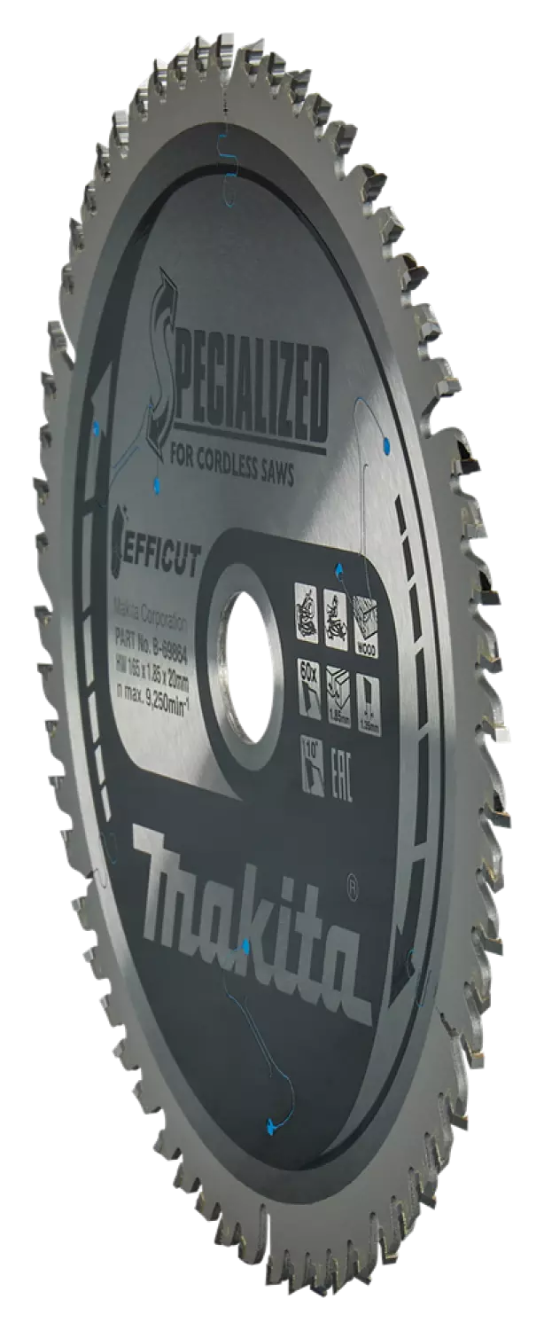 Makita B-69864 Efficut Afkortzaagblad Hout - 165x20x1,85mm 60T