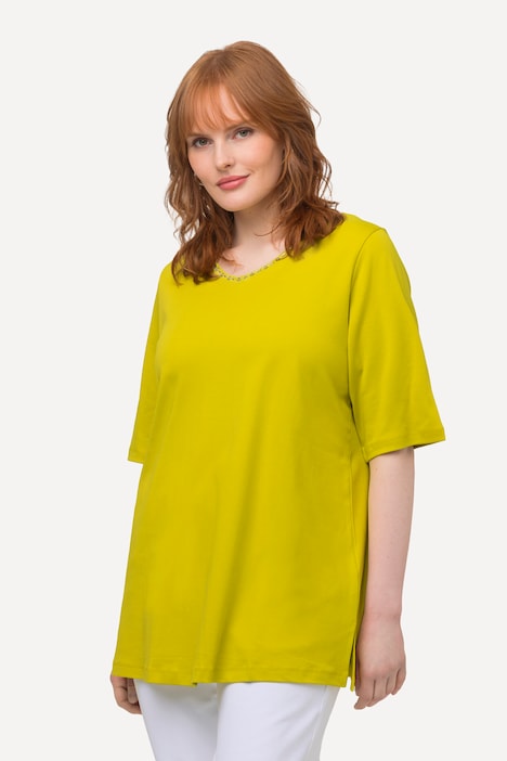 T-Shirt, A-Linie, V-Ausschnitt, Halbarm, Pima Cotton