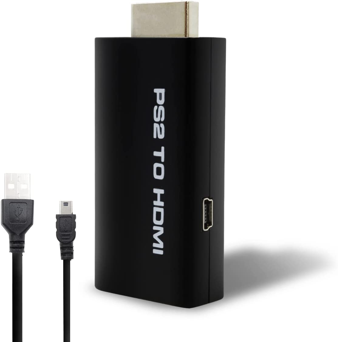 PlayStation 2 PS2 HDMI Konverter Adapter Full HD (1080i) mit 3.5mm Audio Ausgang - Schwarz