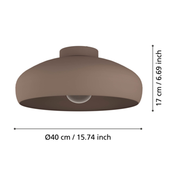Eglo plafondlamp Mogano Ø 40 cm mokka