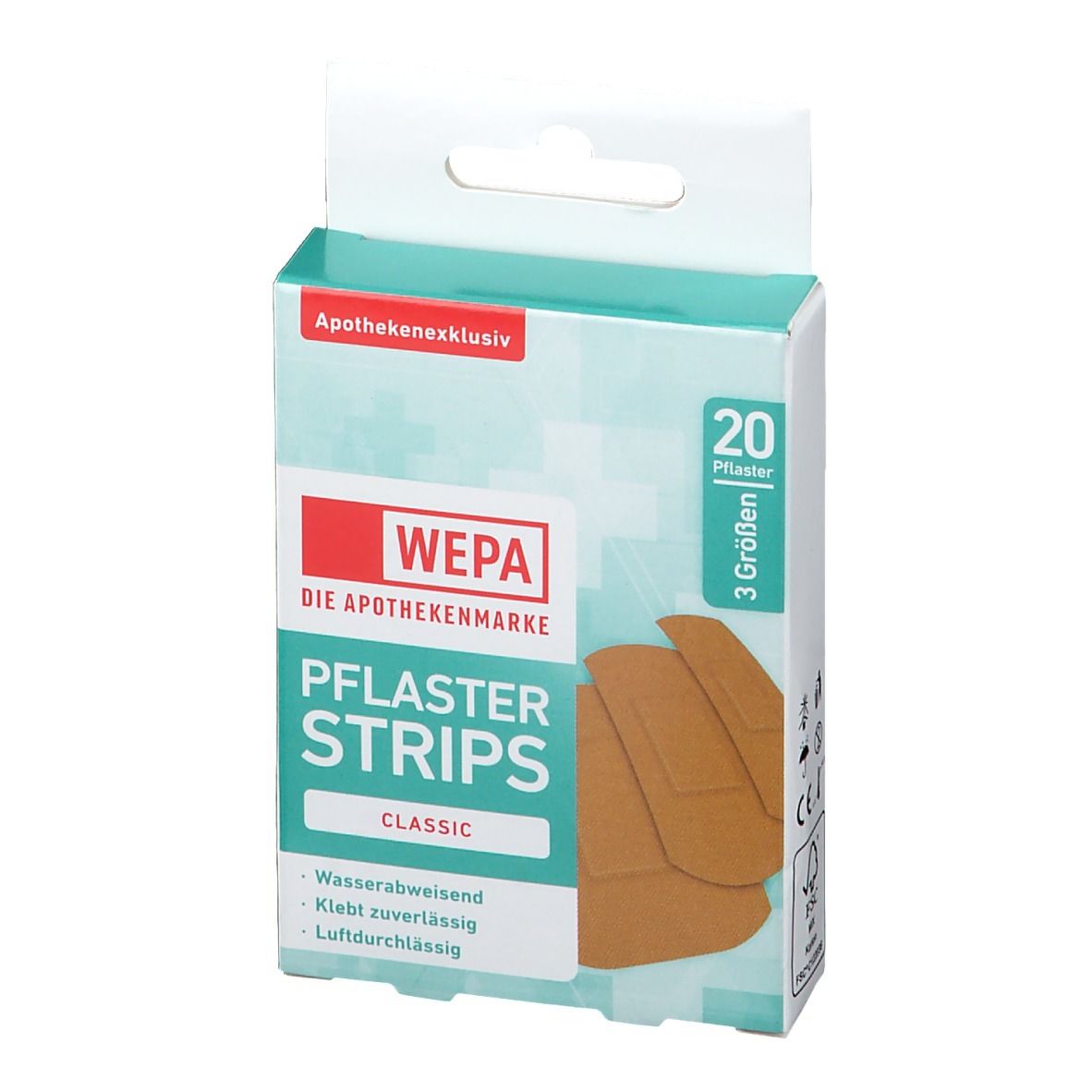 WEPA Pflaster Strips Classic wasserabweisend 3 Größen