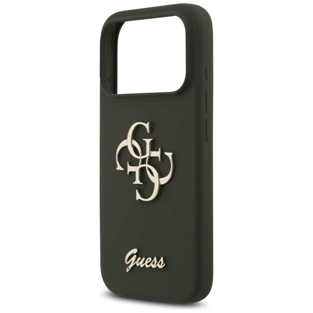 iPhone 17 Pro Silikon Hardcase Hülle Big 4G Script (GUHCP17LSC4GSMA) - Khaki