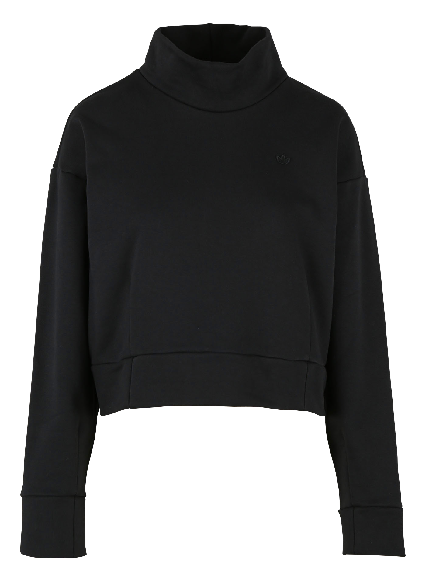 Sweat col montant en coton | Noir