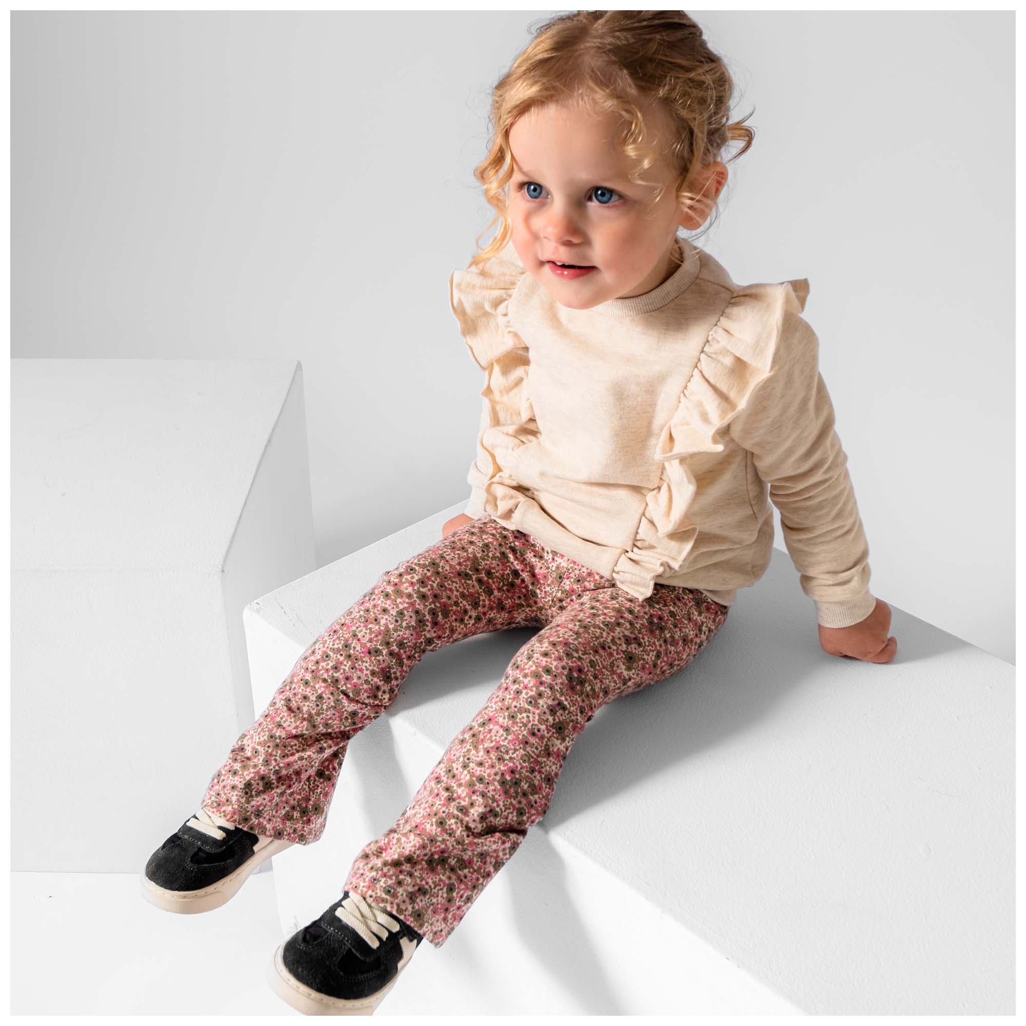Prénatal peuter sweater lange mouwen effen bruin