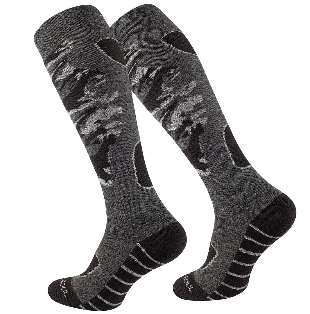Stark Soul® Skisocken 2 Paar Kniestrümpfe Camouflage
