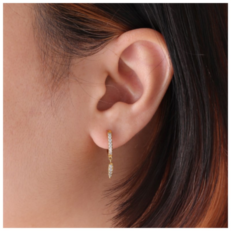 Anneau de piercing clicker brillants avec charms intégré