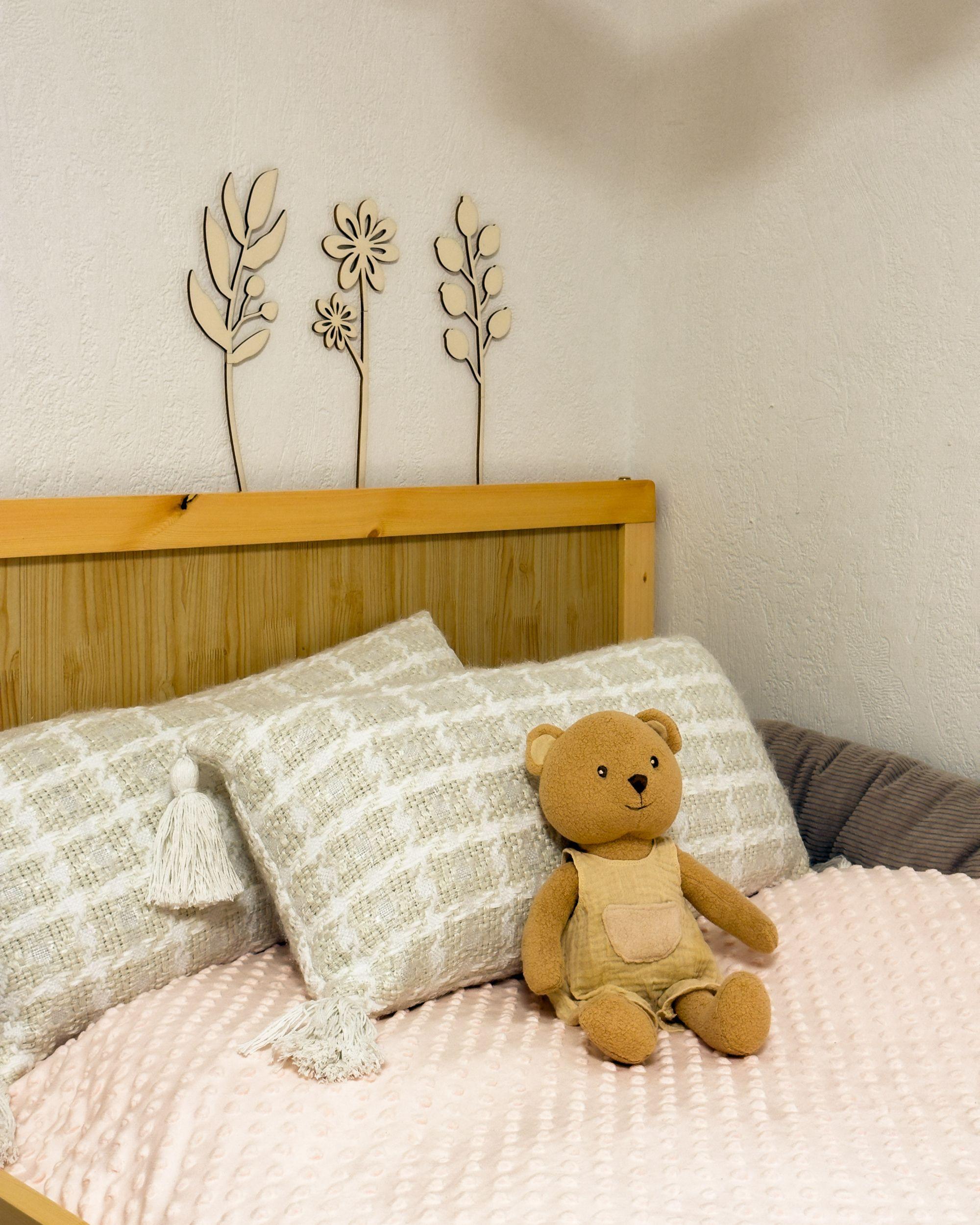 Sierkussen DOURIS 30 x 60 cm Lichtbeige geblokt patroon