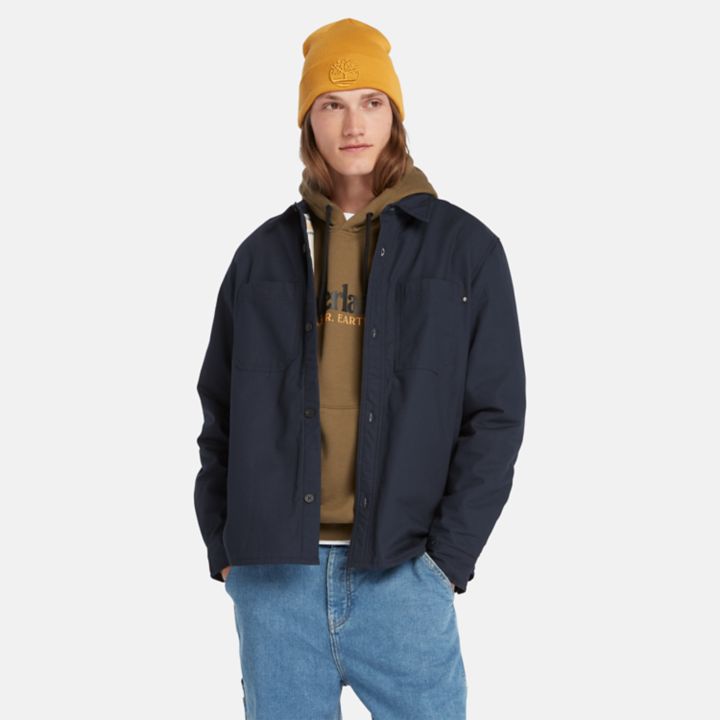 Sobretudo Windham com forro de lã para homem, na cor azul marinho.
