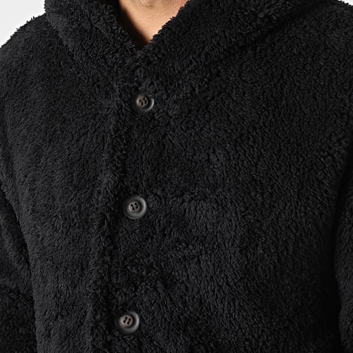 Veste Capuche Fourrure NR-K1009 Noir