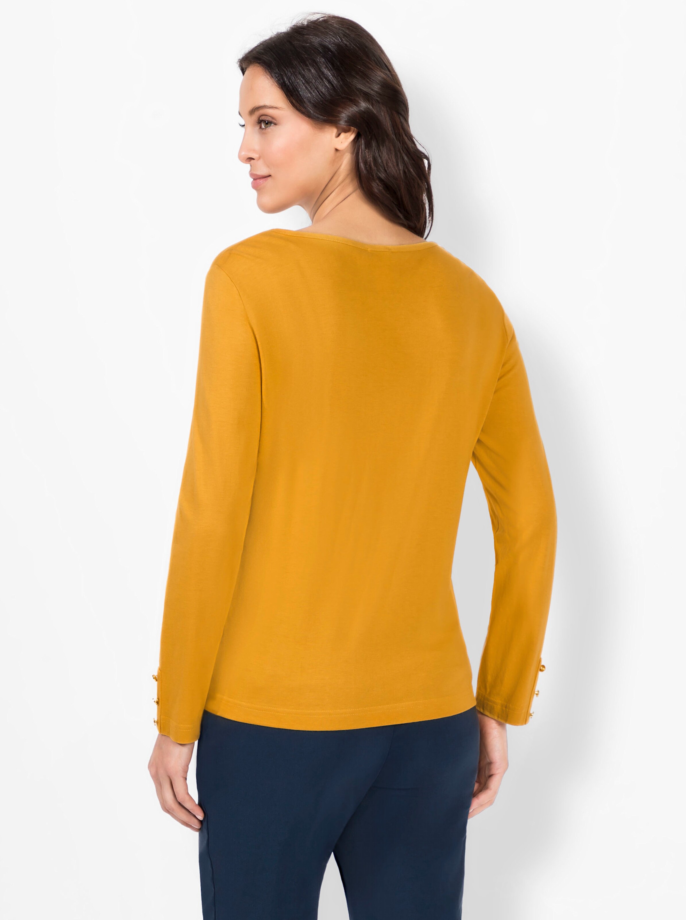 Langarmshirt in curry