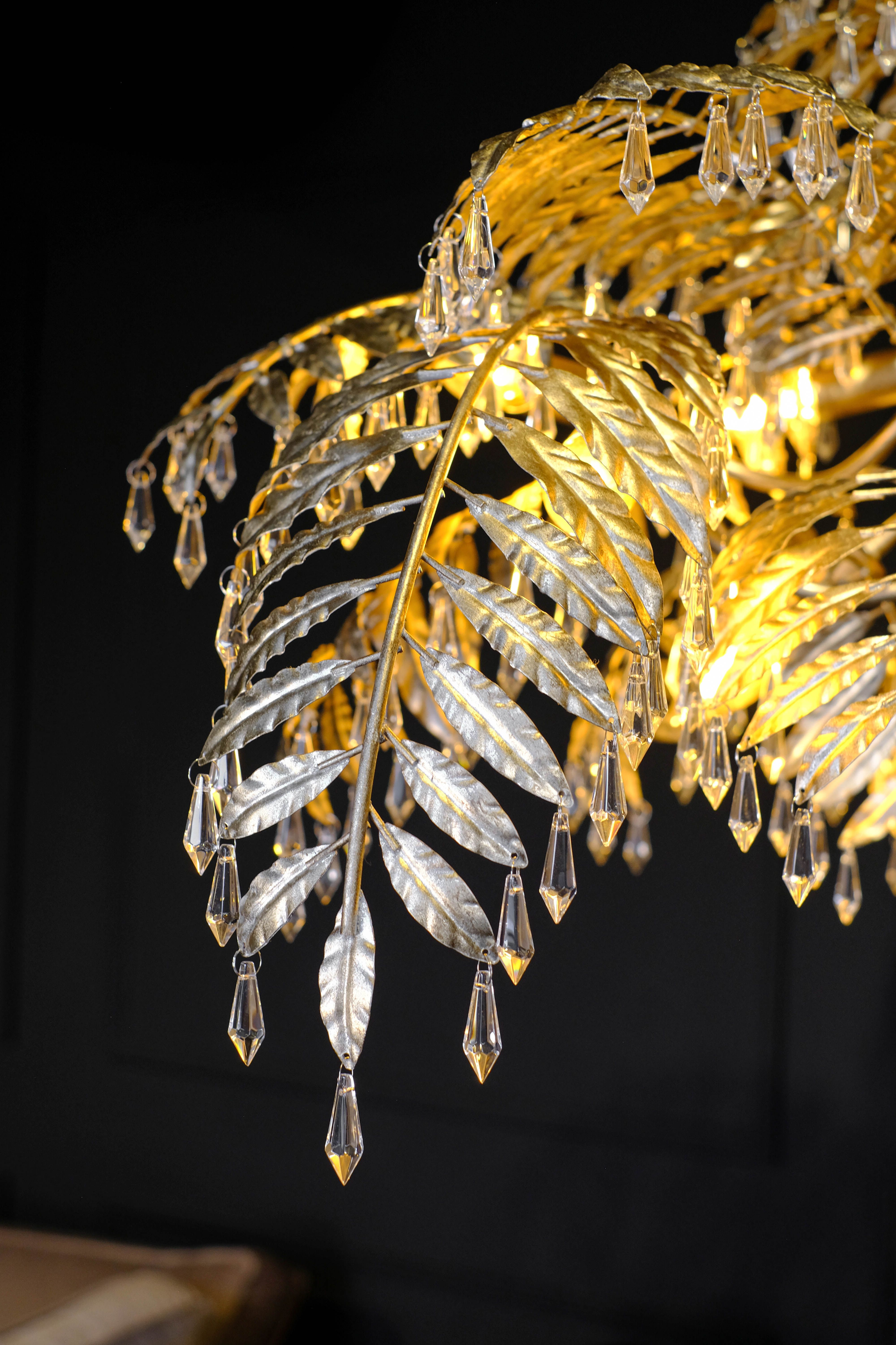 Hanglamp LB023-12+1 ambachtelijk zilver Bellagio  | Leclercq & BouwmanB130 x D65 cm