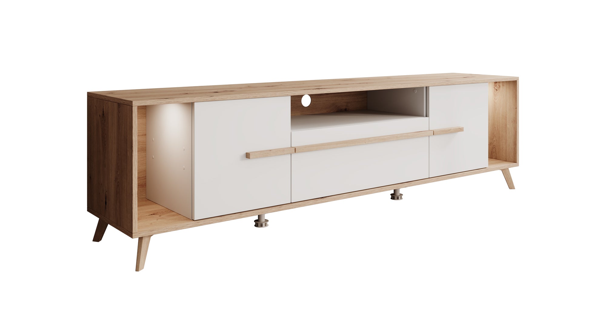 Meubella - TV-Meubel Oswald - Wit - 189 cm