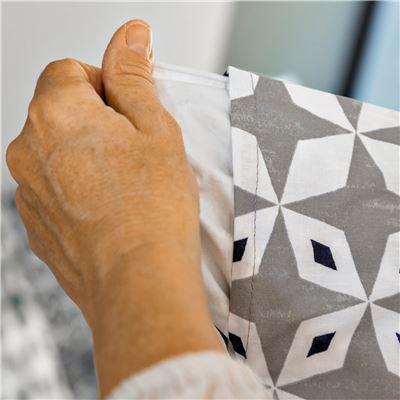 Linge de lit flanelle micro-motifs - BECQUET CRÉATION