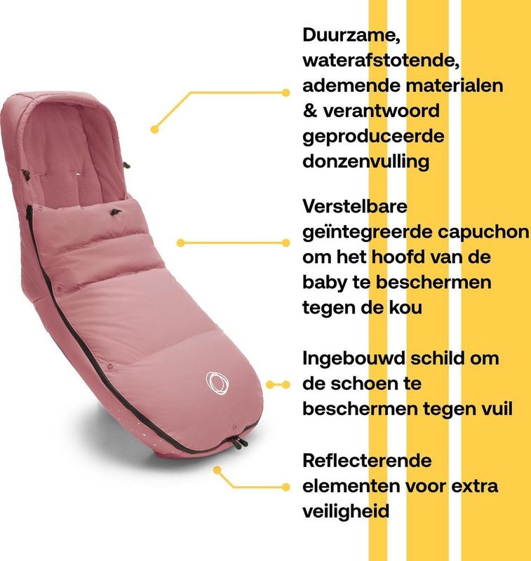 Bugaboo - Voetenzak - Zwart - Waterdicht - Fleece Voering