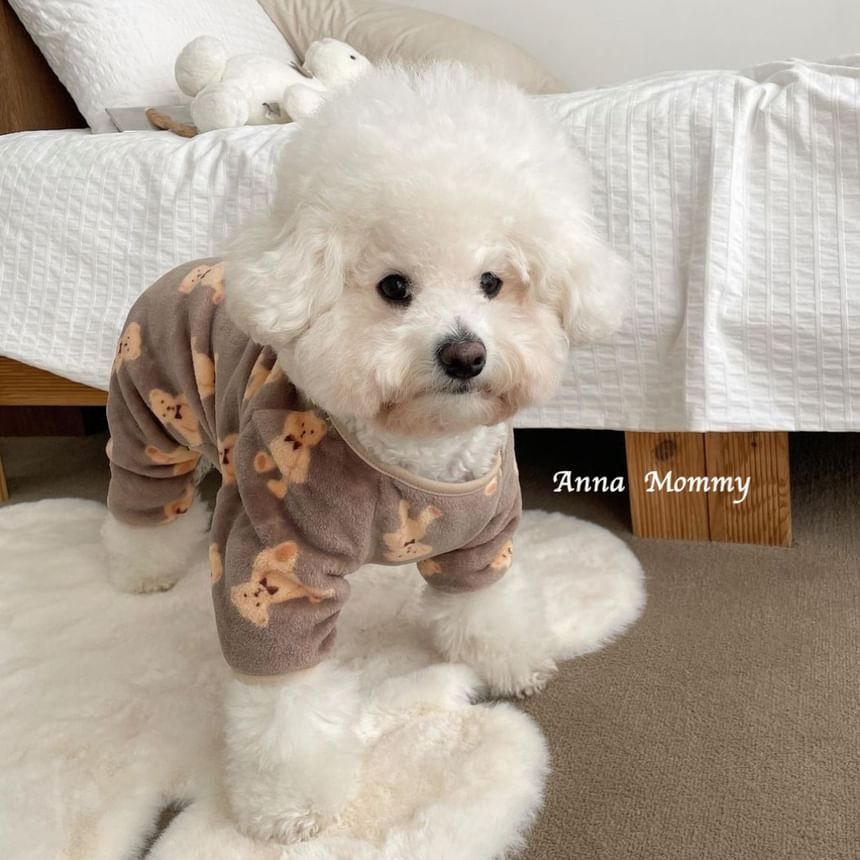 tanvtim - Bear Chenille Pet Overall