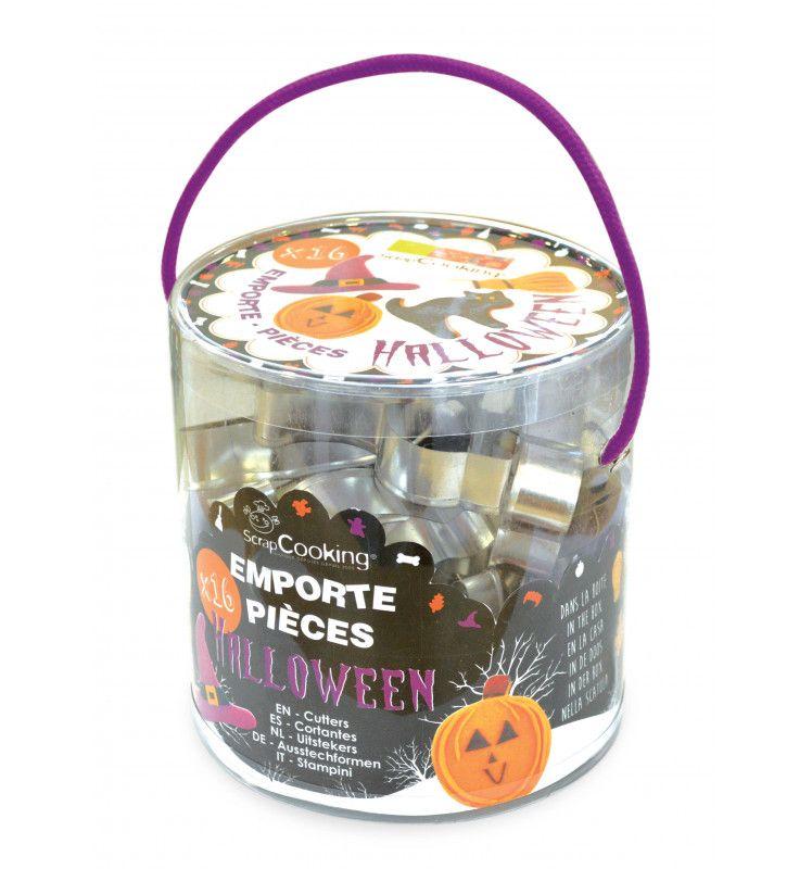 Seau 16 emporte-pièces à pâtisserie - Halloween Scrapcooking