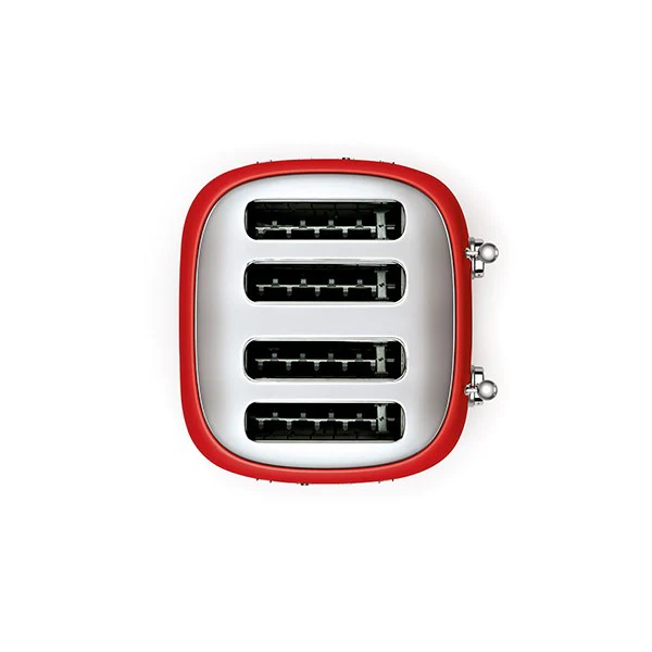 Toaster 4 fentes rouge 2000 W TSF03RDEU Smeg