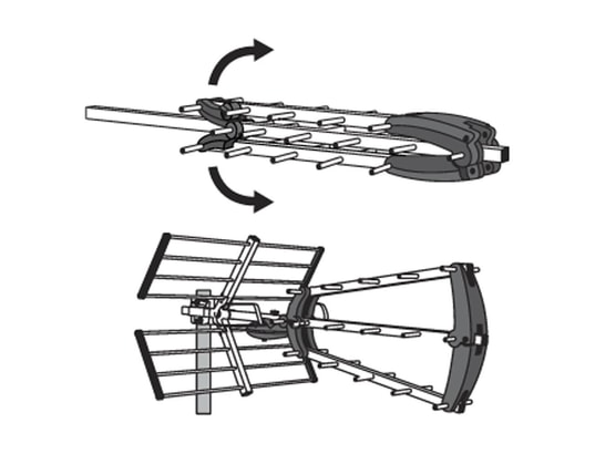 OPTEX - Antenne extérieur Antenne d'extérieur uhf trinappe 20 db - filtre 4g, aluminiu...