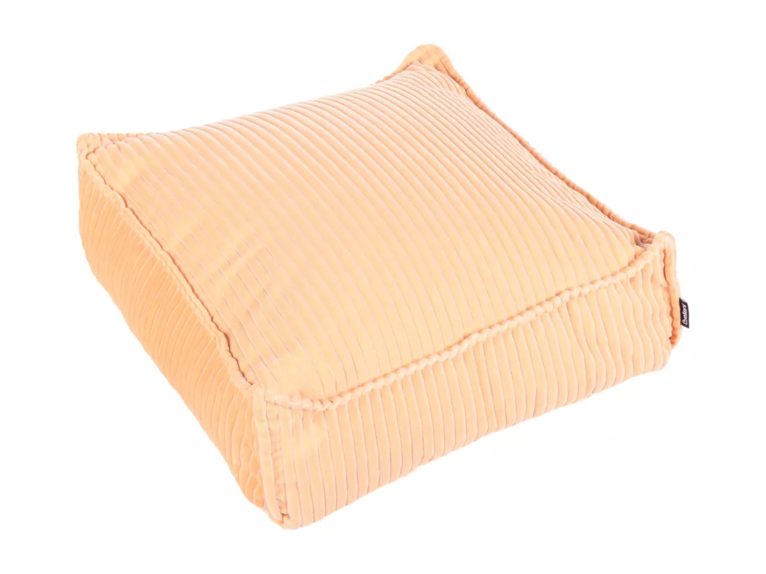 Coussin de sol Pouf enfant ALLOZAI Velours Rose pêche