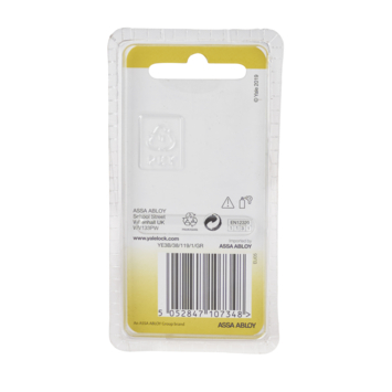 Yale Hangslot aluminium 38 mm grijs