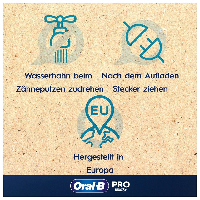 Oral-B Elektrische Zahnbürste »Pro Kids Frozen« 1 Stk. Aufsteckbürsten für Kinder ab 3 Jahren