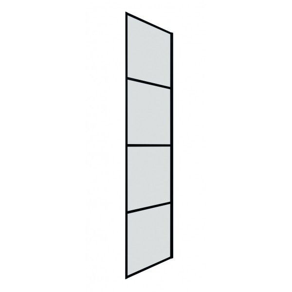 Badstuber Stripe zijwand 80x195cm zwart