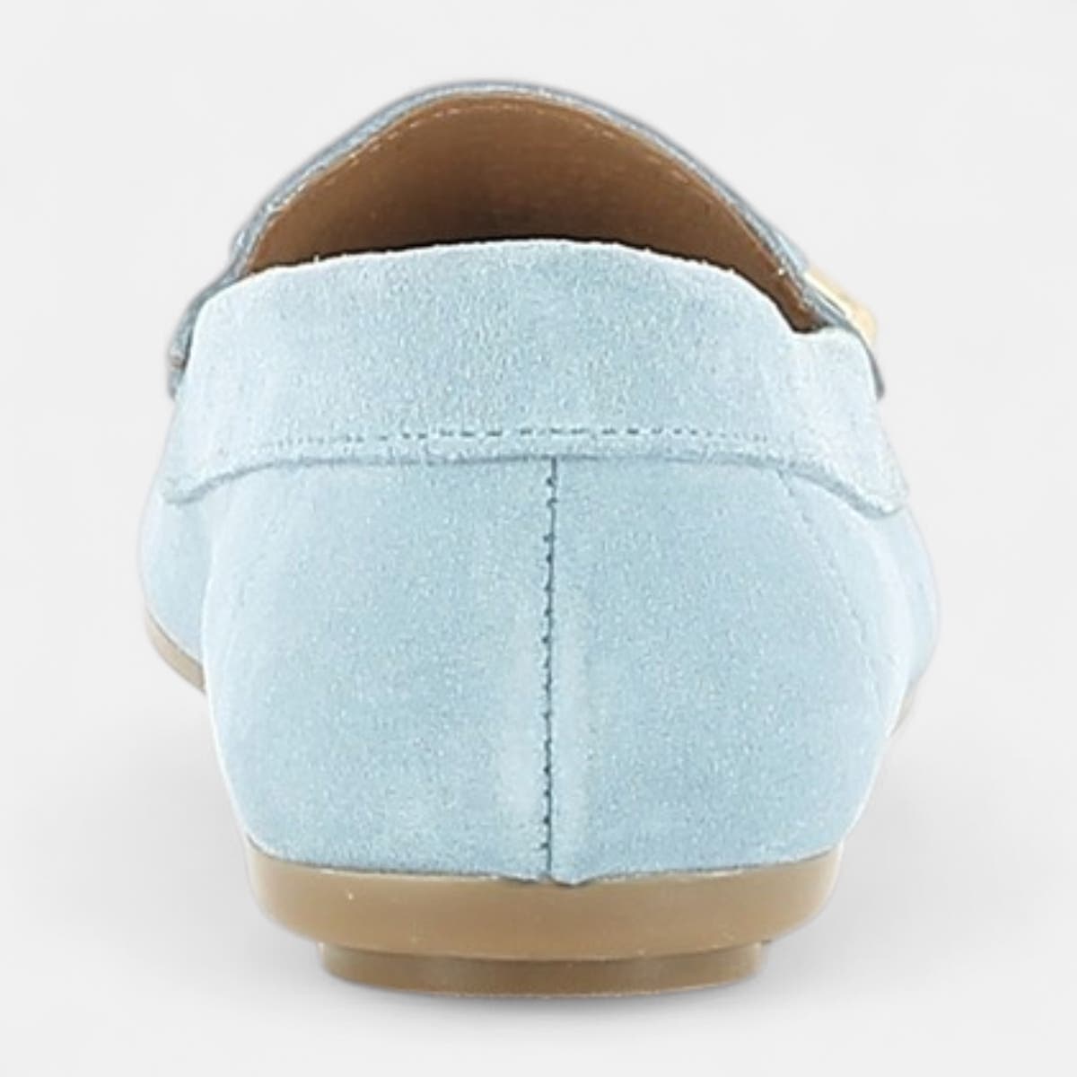 Mocassins Femme en cuir bleu ciel