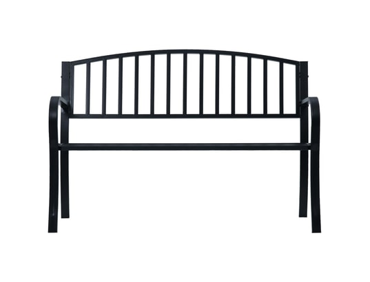 VIDAXL - Banc de jardin noir 120 cm acier